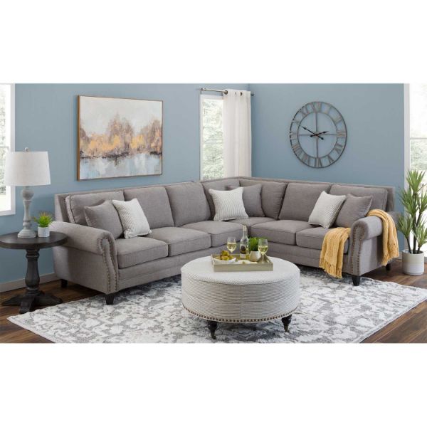 Willow Creek Gray 2 Piece Sectional | 1B-4120-2PC | AFW.com