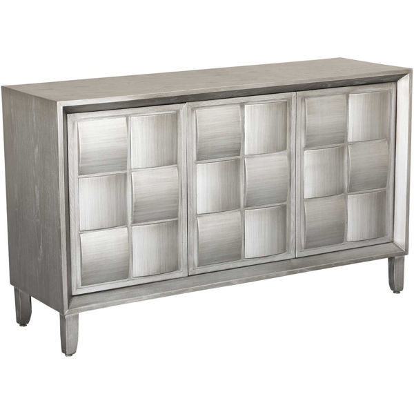 Picture of Silver 3 Door Accent Cabinet