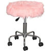 Picture of Pink Plush Office Stool
