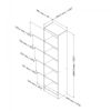 Picture of Axess 5-Shelf Narrow Bookcase * D
