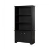 Picture of Vito - 3-Shelf Bookcase with Doors, Black * D