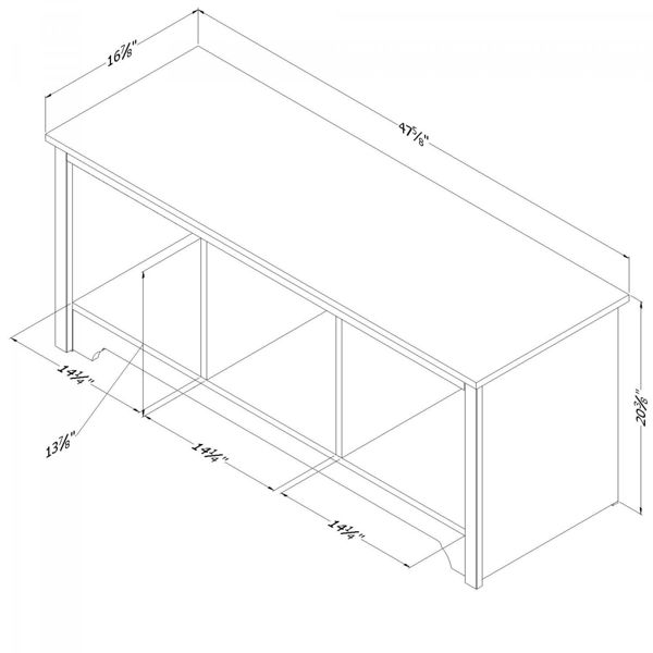 Vito - Cubby Storage Bench, Black * D | 10330 | AFW.com