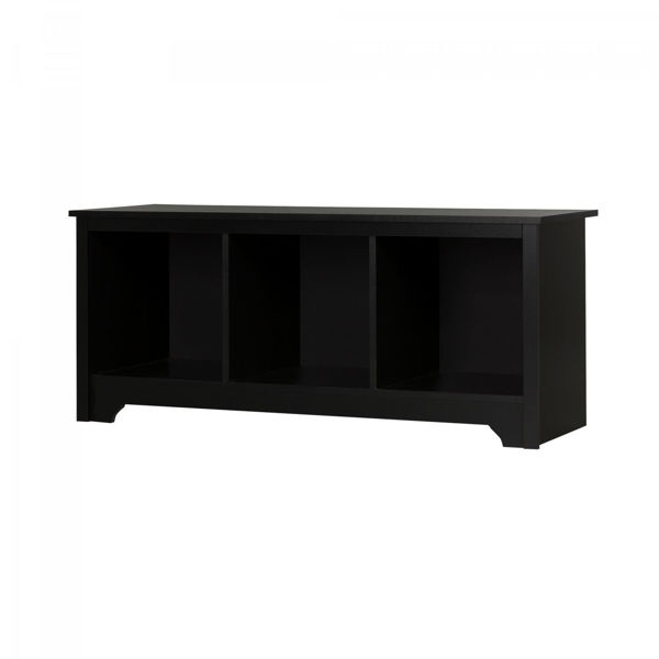 Vito - Cubby Storage Bench, Black * D | 10330 | AFW.com