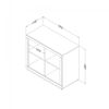 Picture of Kanji 4-Cube Shelving Unit * D