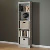 Picture of Axess - 5-Shelf Narrow Bookcase, Soft Gray * D