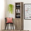 Picture of Kanji 3-Shelf Bookcase W/ Door and 2 Knit Baskets