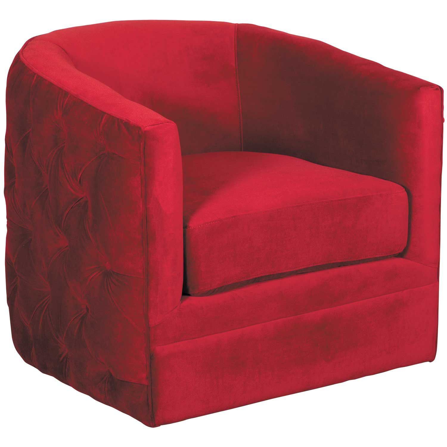 Emma Ruby Tufted Swivel Chair - | AFW.com