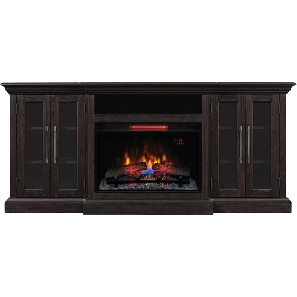 Picture of Grand Media Mantle With 3D Fireplace Insert