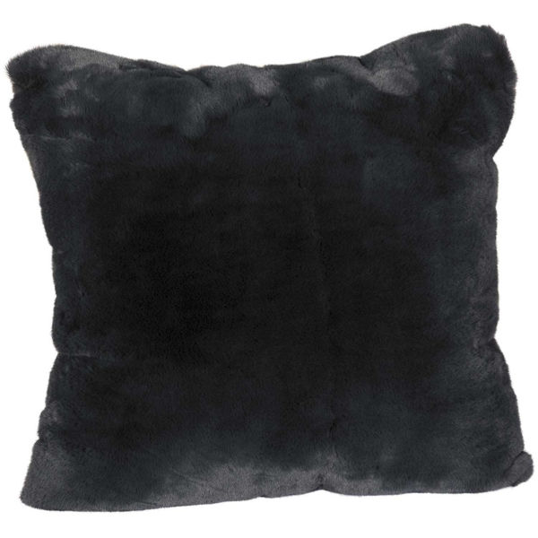 Picture of Charcoal Rabbit Faux Fur Pillow 20 inch *P