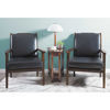 Picture of Whilshire Black Durahide Wood Arm Accent Chair