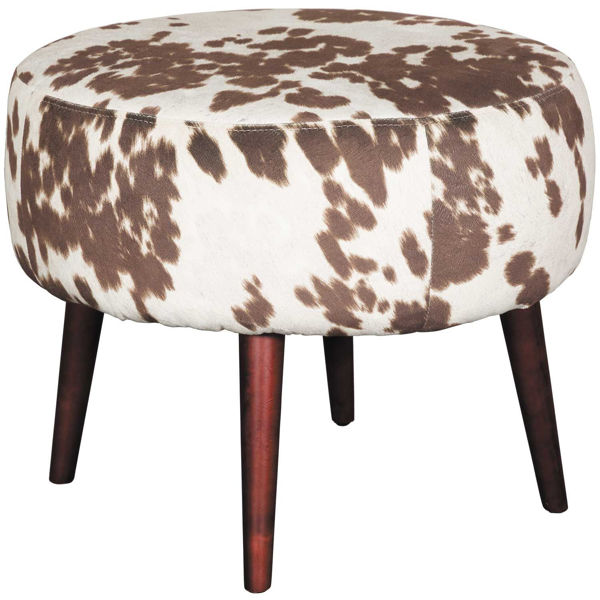Picture of Faux Cowhide Ottoman