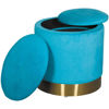 Picture of Becca Set of 2 Teal Storage Ottomans