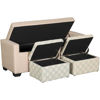 Picture of Joanna Beige Storage Bench with Ottomans