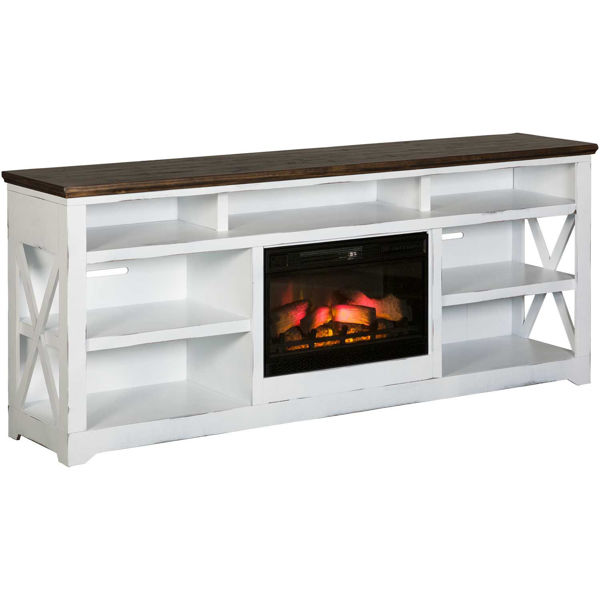 Picture of Qatar 84" TV Stand with Fireplace