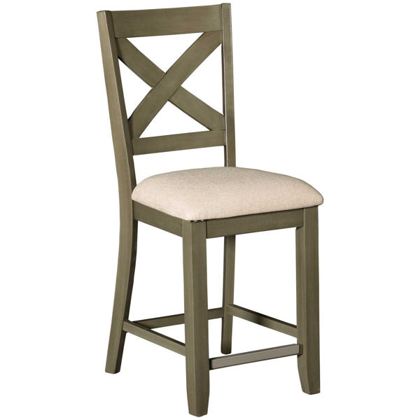 Picture of Omaha Grey X-Back 24" Barstool