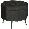 Picture of Aria Charcoal Tufted Storage Ottoman