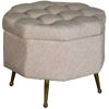 Picture of Aria Taupe Tufted Storage Ottoman