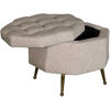 Picture of Aria Taupe Tufted Storage Ottoman