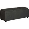 Picture of Moira Linen Beige Storage Bench with Trays