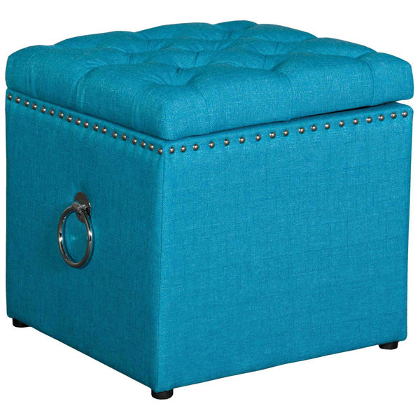 Picture of Serena Teal Tufted Ottomoan