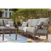 Picture of Visola Loveseat with cushions and 2 throw pillows