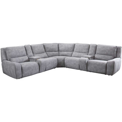 Picture of River Gray 7-Piece Power Reclining Sectional