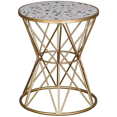 Picture of Gold Round Mosaic Table