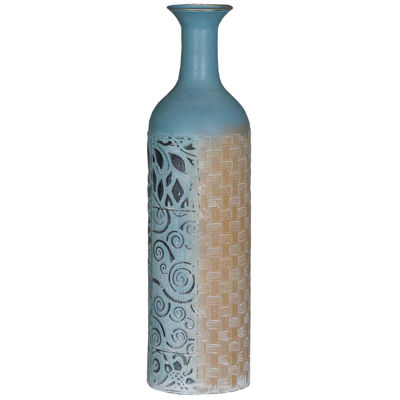 Picture of Teal Metal Vase
