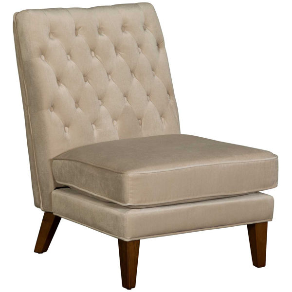 Picture of Brampton Khaki Tufted Armless Chair