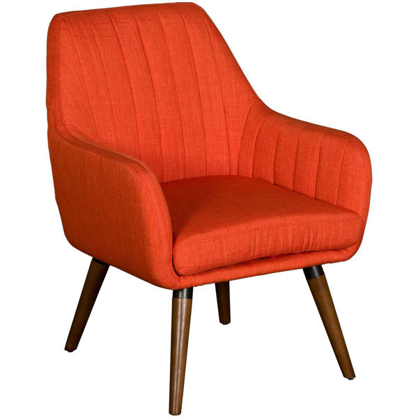 Picture of Mae Tangerine Mid-Century Accent Chair