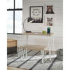 Picture of Blariden Natural and White Desk with Bench