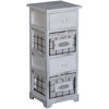Picture of White Four Drawer Accent Table