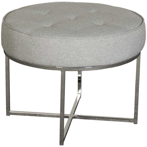 Picture of Chandler Gray Round Ottoman