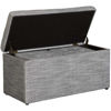 Picture of Quinn Gray Storage Bench with Storage Ottomans