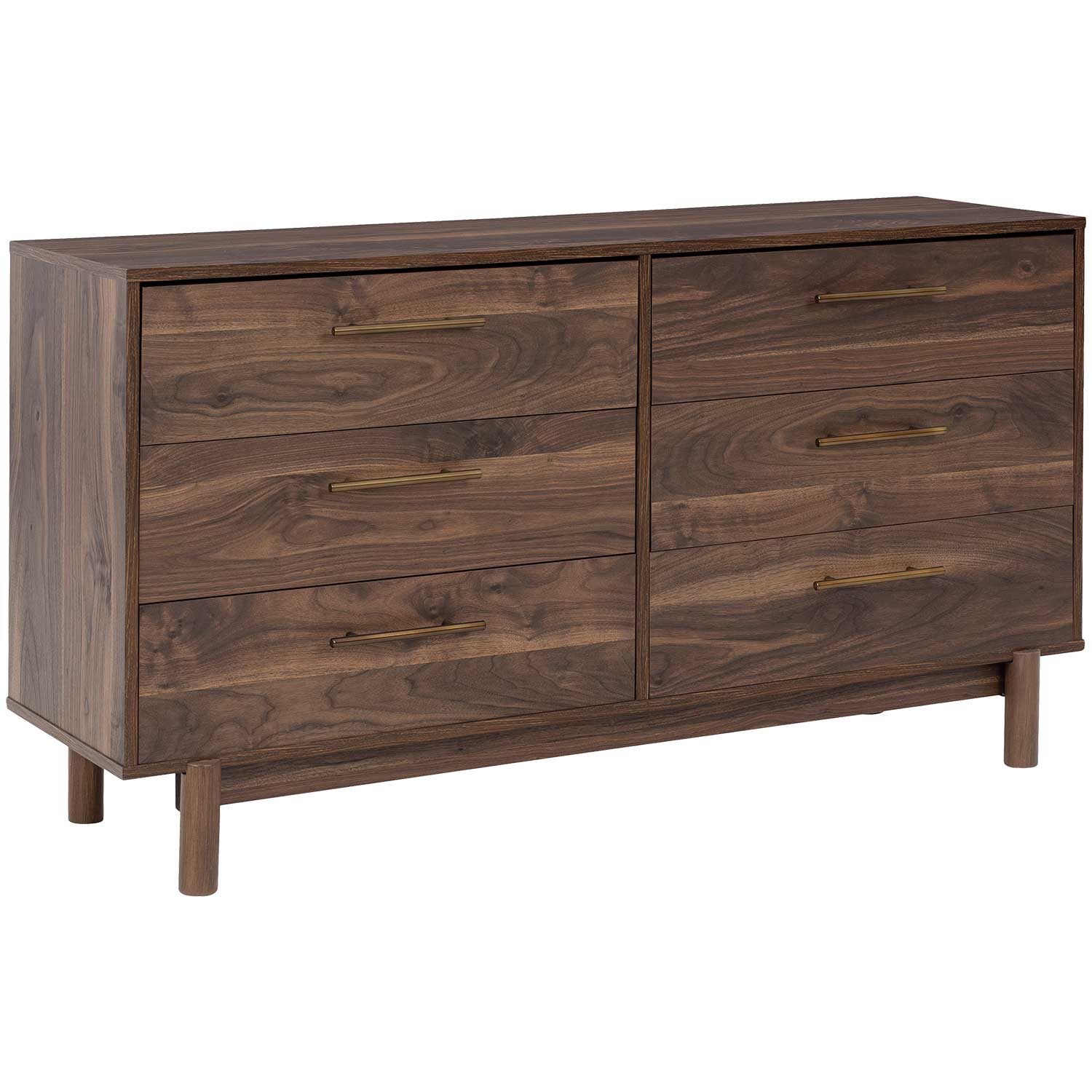 Calverson Mocha Six Drawers Dresser Ashley Furniture