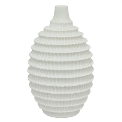 Picture of Textured White Vase Med