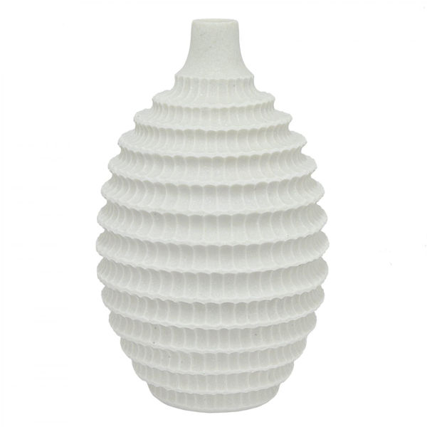 Picture of Textured White Vase Med