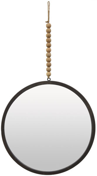 Picture of Round Metal Wall Mirror W/Bead