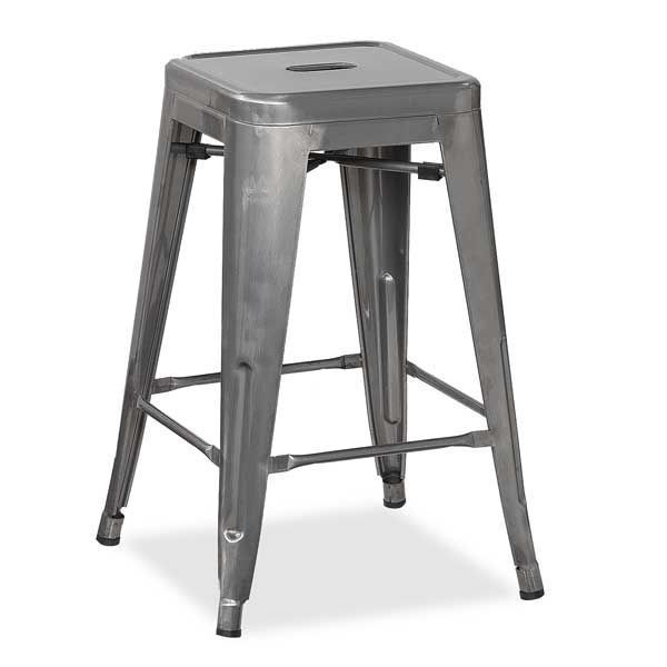 Picture of Silver 24" Metal Barstool