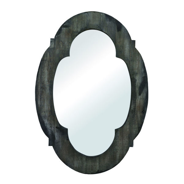 Picture of Wood Framed Mirror Oval