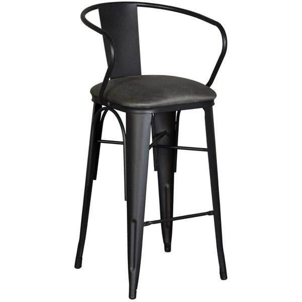 Picture of Tony Grey 24" Upholstered Barstool