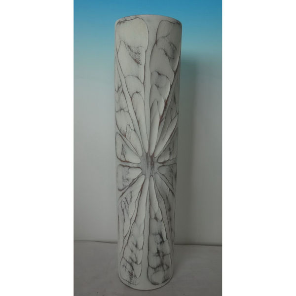 Picture of Tall White Designed Vase