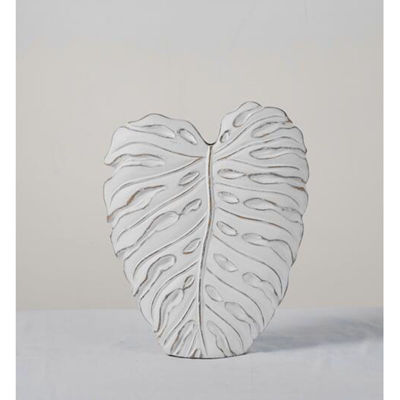 Picture of White Leaf Sculpture/Vase