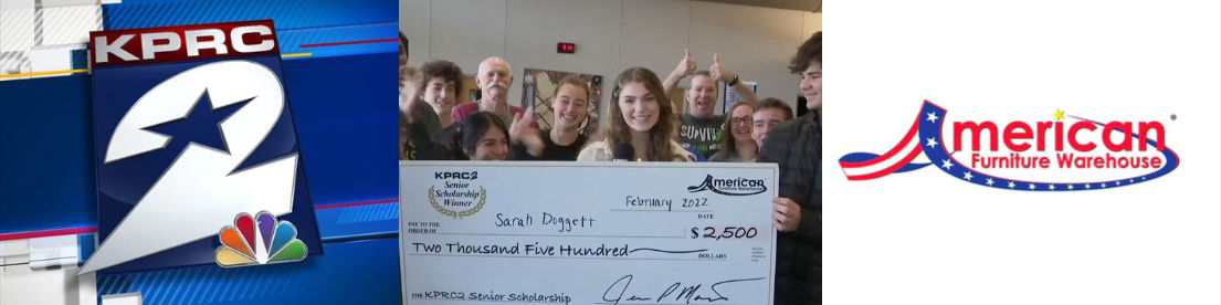 KPRC2 Senior Scholarships | AFW Surprises Sarah Doggett with $2,500 Scholarship