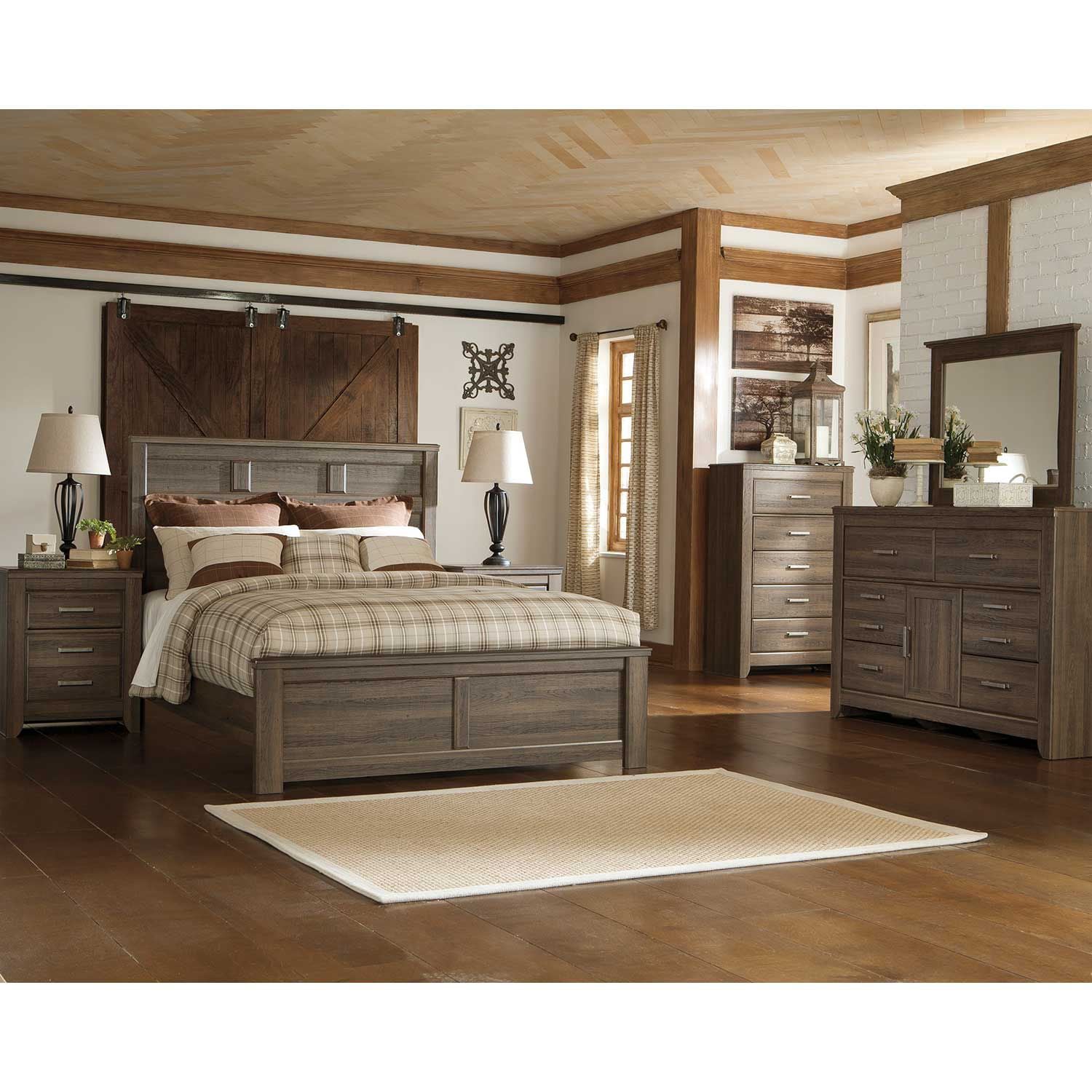 Juararo Queen Panel Bed | B251-QPNLBED | AFW.com
