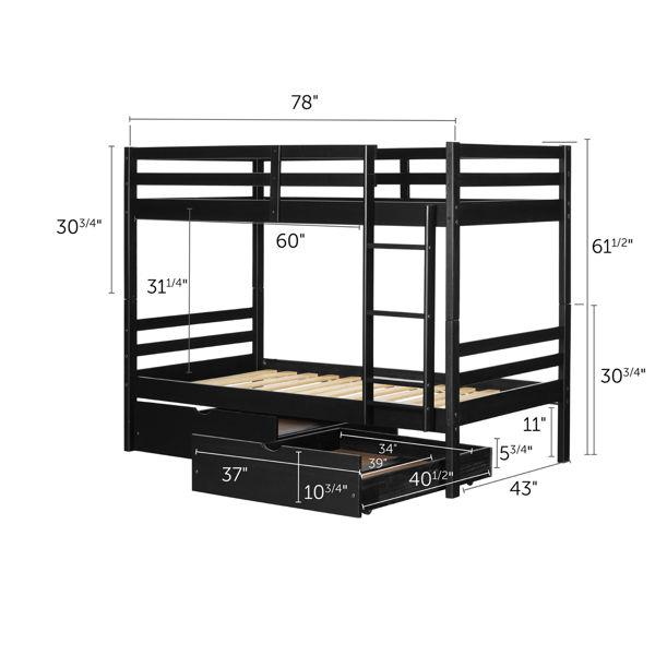 13282 - Bunk Beds And Rawers Set 