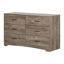 Picture of Step One - 6-Drawer Double Dresser, Weathered Oak