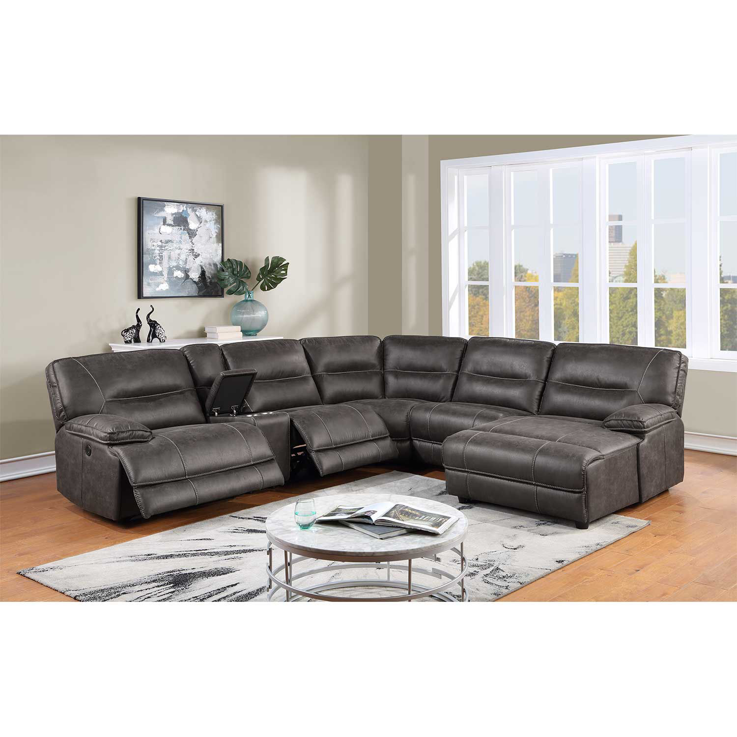 Ogden 6 Piece Power Recline Sectional | Z-5150-6PC | AFW.com