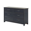 Picture of Ulysses - 6-Drawer Double Dresser, Blueberry