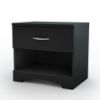 Picture of Step One - 1-Drawer Nightstand, Black 